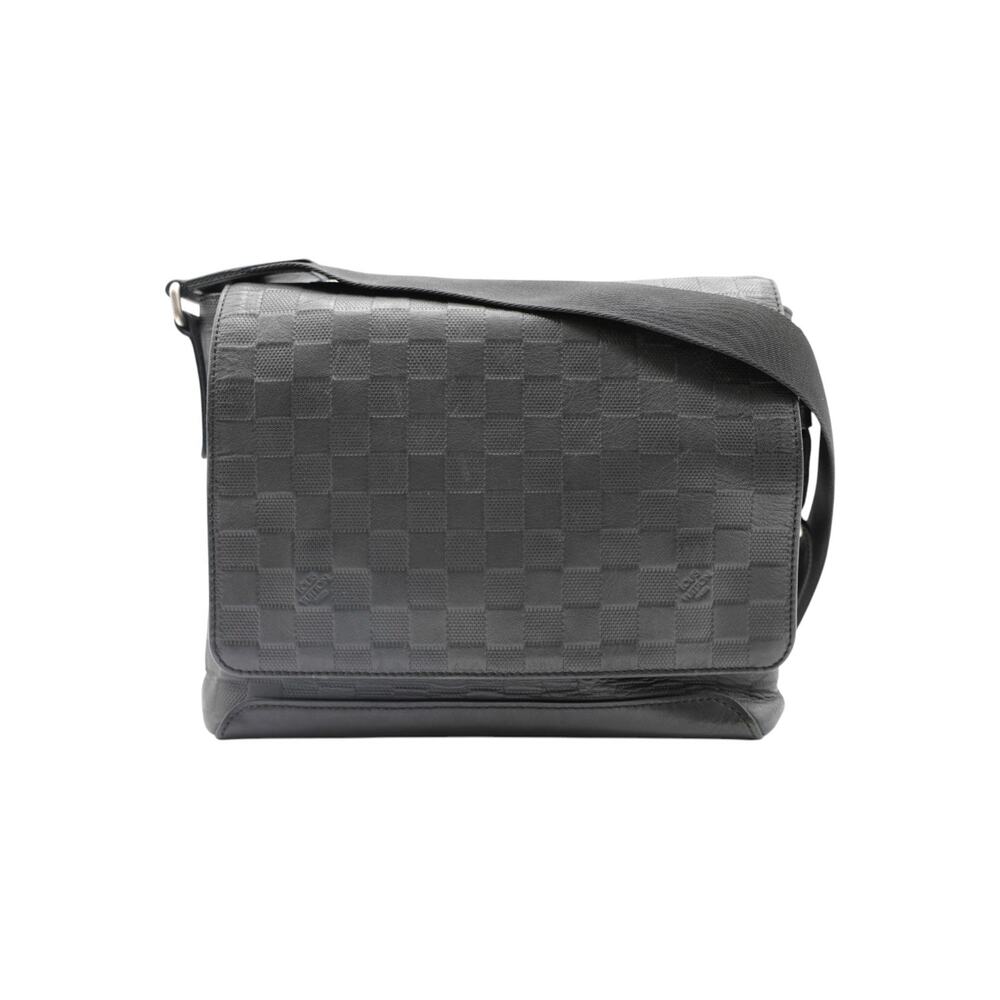 Louis Vuitton District PM Damier Infini Leather Messenger Bag In Black
